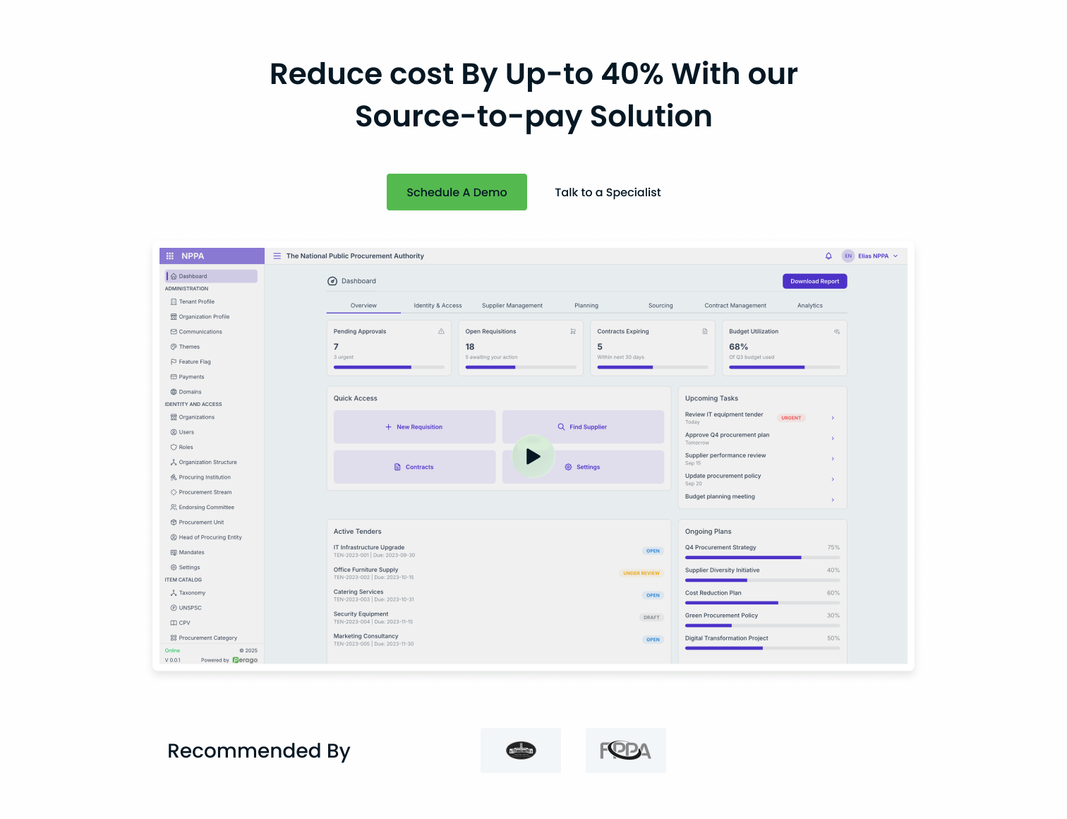 Supplier Self-Service Portal